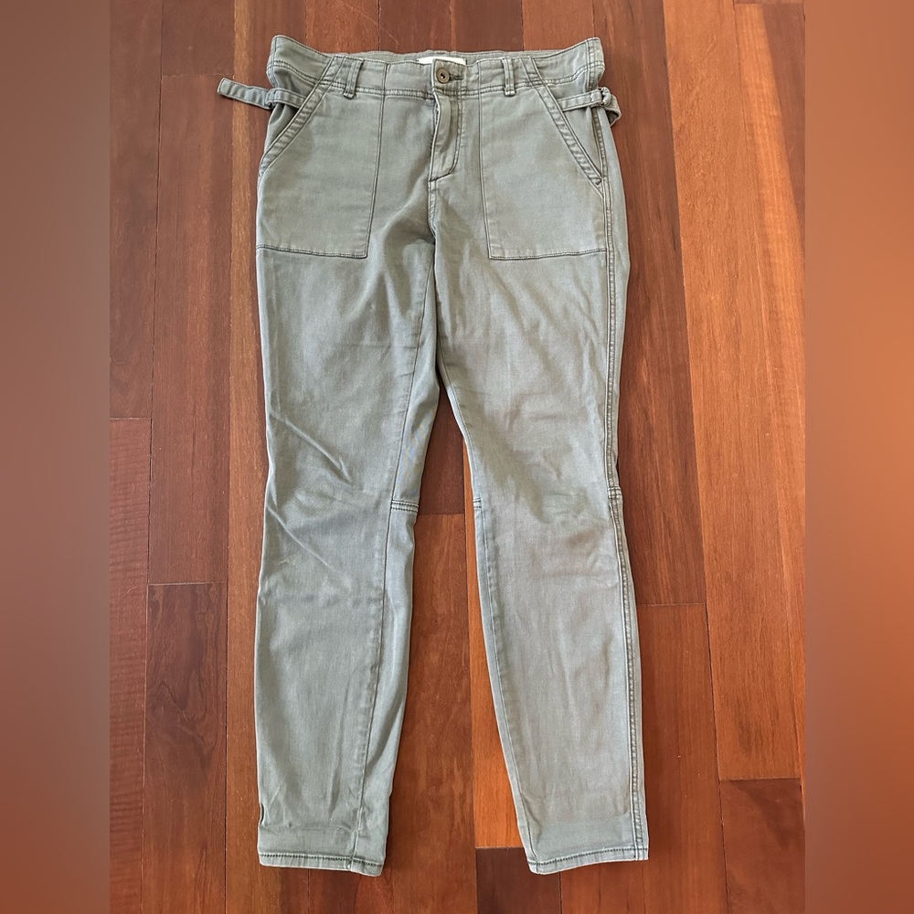 Anthropologie Hei Hei Green Skinny Cargo Pants